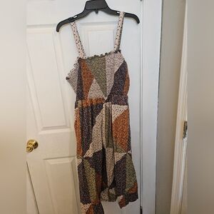 Universal Threads Multicolor Patchwork Midi Dress